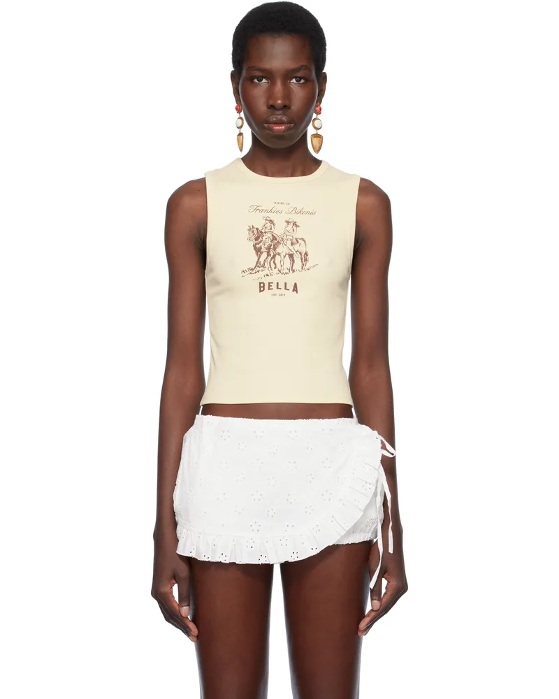Frankies Bikinis Beige Bella Hadid Edition Reno Tank Top Sand
