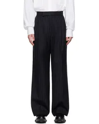 FRANKIE Shop Navy Pinstripe Beo Trousers Navy