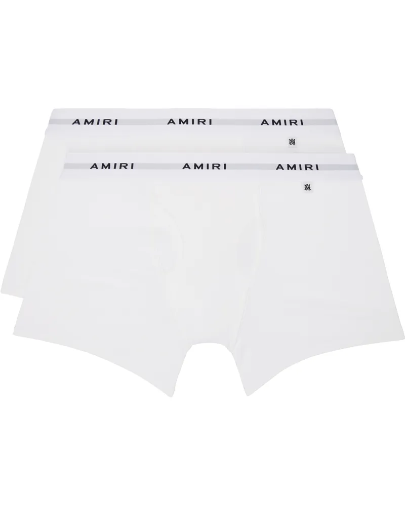 Amiri Two-Pack White Logo Patch Boxer Briefs White