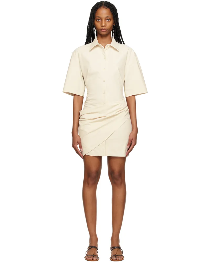 Jacquemus Off-White Le Raphia 'La Robe Camisa' Minidress 120