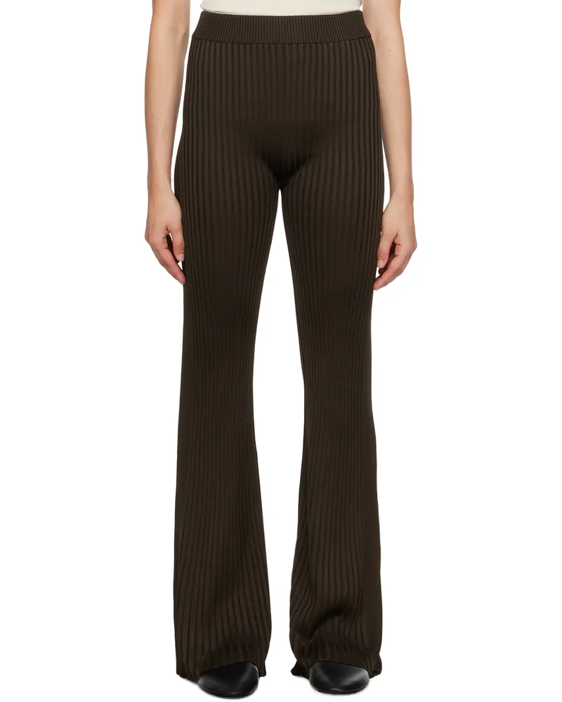 Jil Sander Brown Flared Trousers 201
