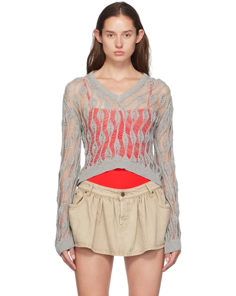 Isa Boulder Gray Cencion Sweater Silver