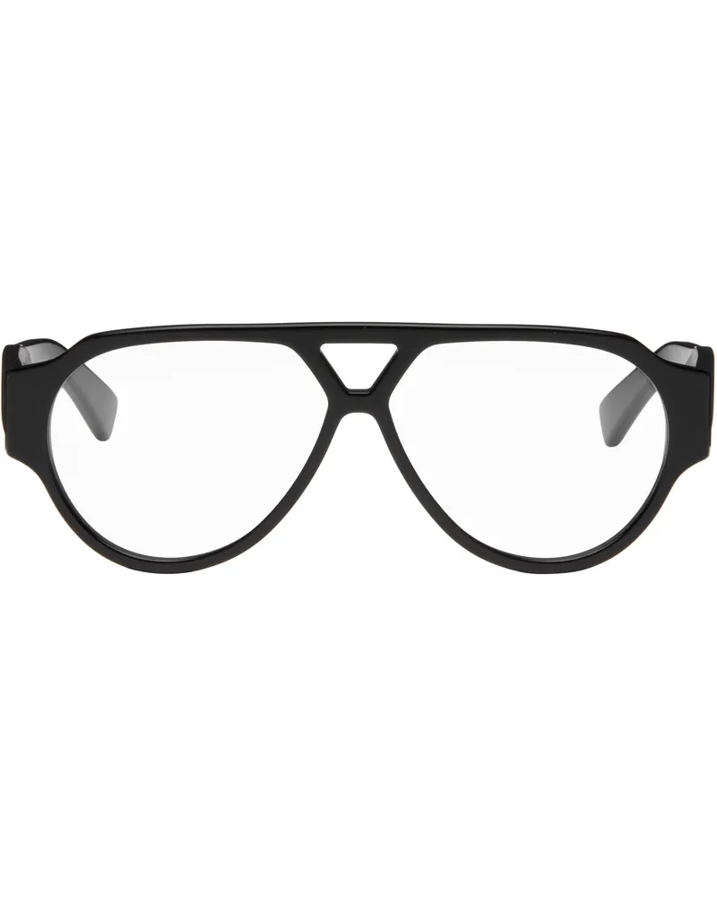 Bottega Veneta Black Soft Aviator Glasses 005