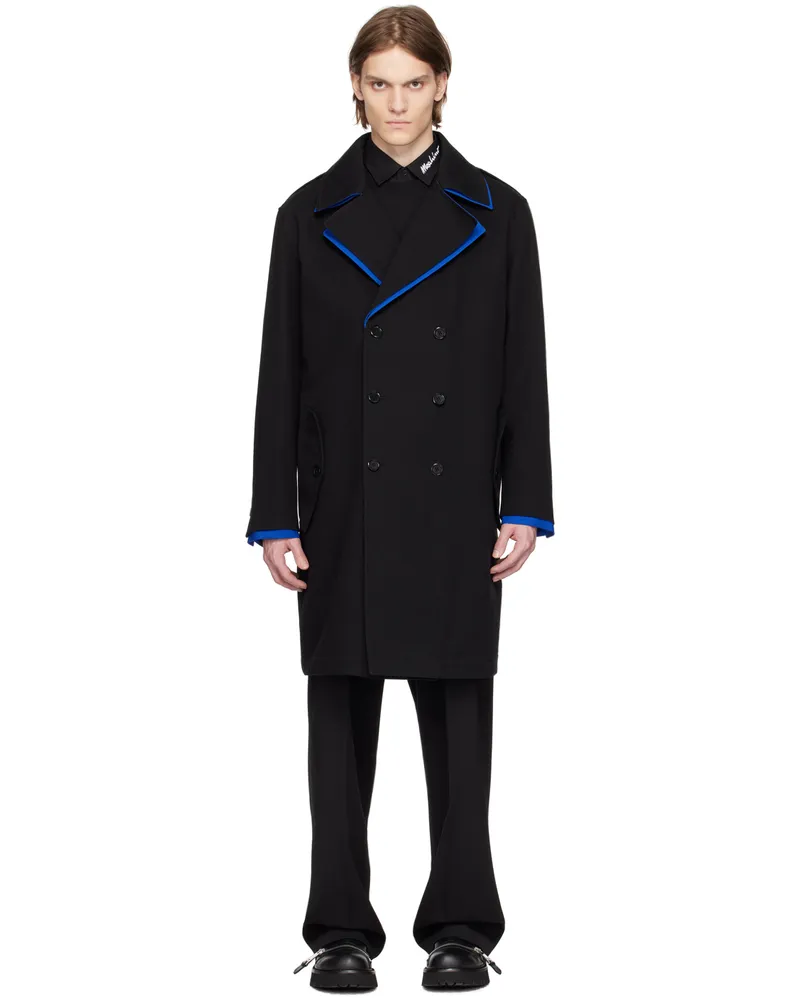 Moschino Black Bull Trench Coat A1555