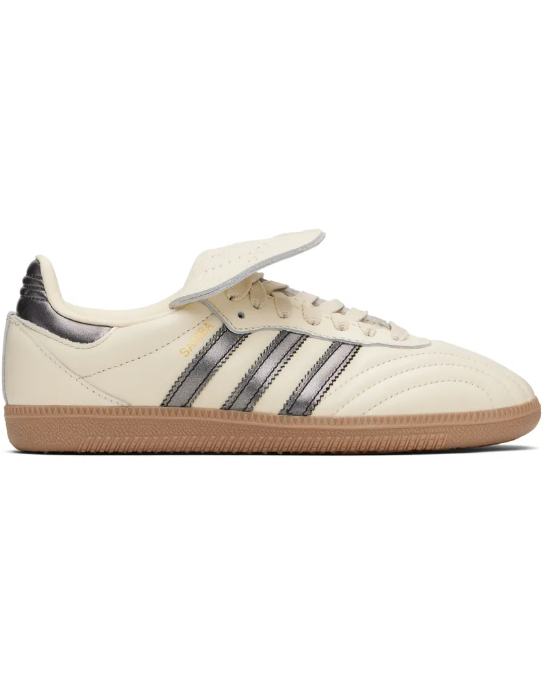 adidas Off-White & Gunmetal Samba LT Sneakers Cream