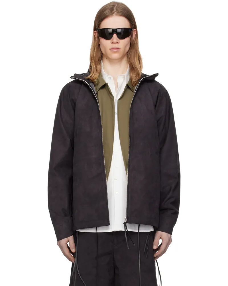 Post Archive Faction Black 8.0 Center Technical Faux-Suede Jacket Black