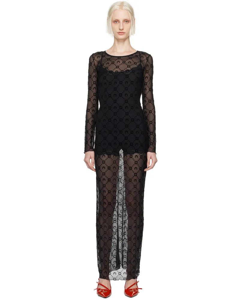 Marine Serre Black Moonogram Dress Bk99