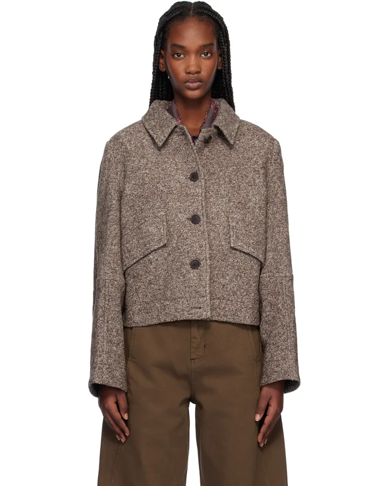 Henrik Vibskov Taupe Dusk Wool Blazer Taupe