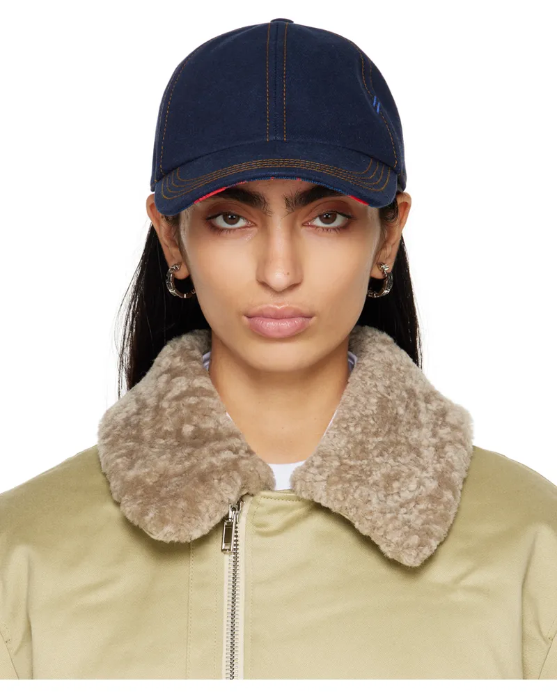 Burberry Blue Denim Baseball Cap Indigo