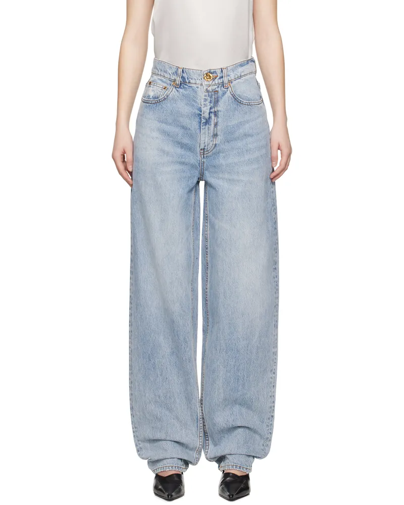 Zimmermann Blue Natura Oversize Barrel Jeans Sesp