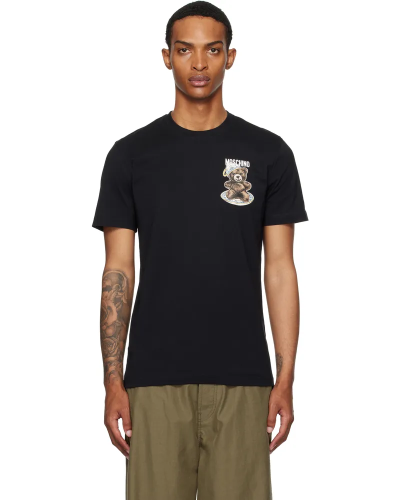 Moschino Black Teddy Bear T-Shirt Multi