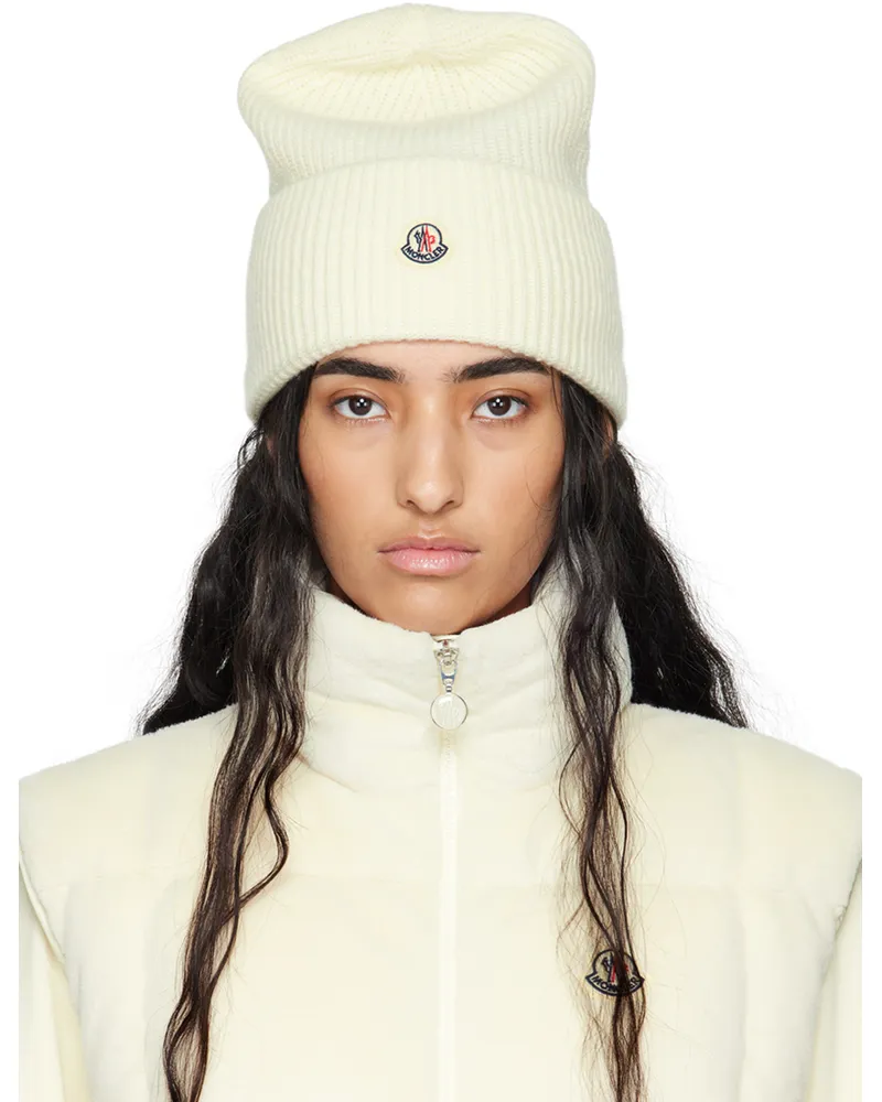 Moncler Off-White Wool Beanie 35