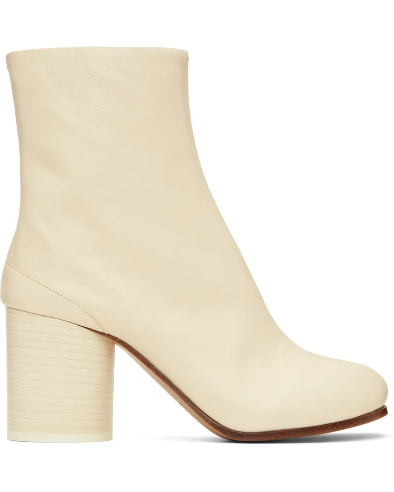Maison Margiela Off-White Tabi Ankle Boots T1003