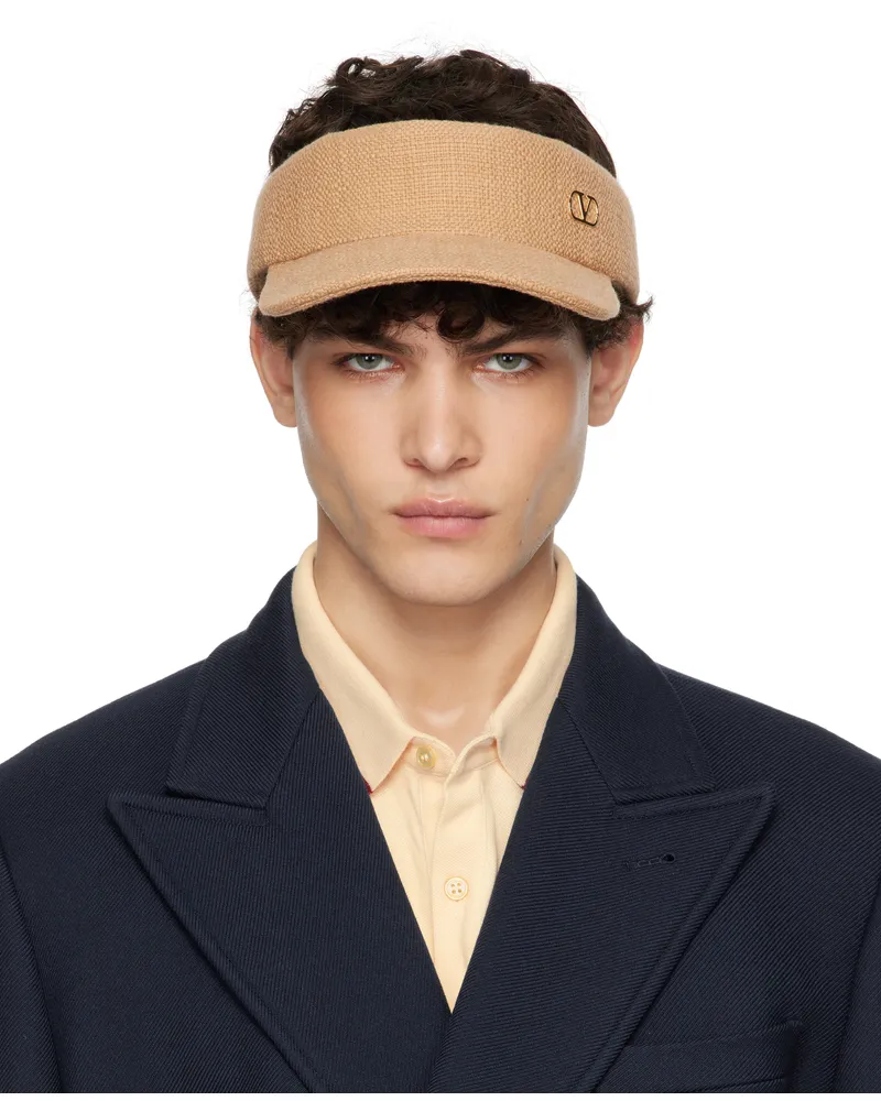 Valentino Garavani Tan Vlogo Signature Visor Cap Rer