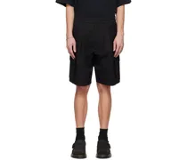 Black Bellows Pockets Shorts