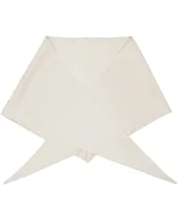 Totême Off-White Satin Triangle Scarf Ecru