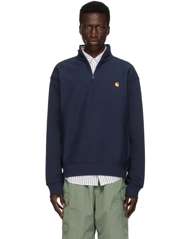 Carhartt WIP Navy American Script Sweatshirt Xx