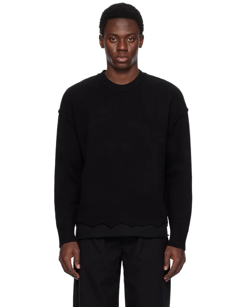 Izzue Black Layered Sweater Ccx