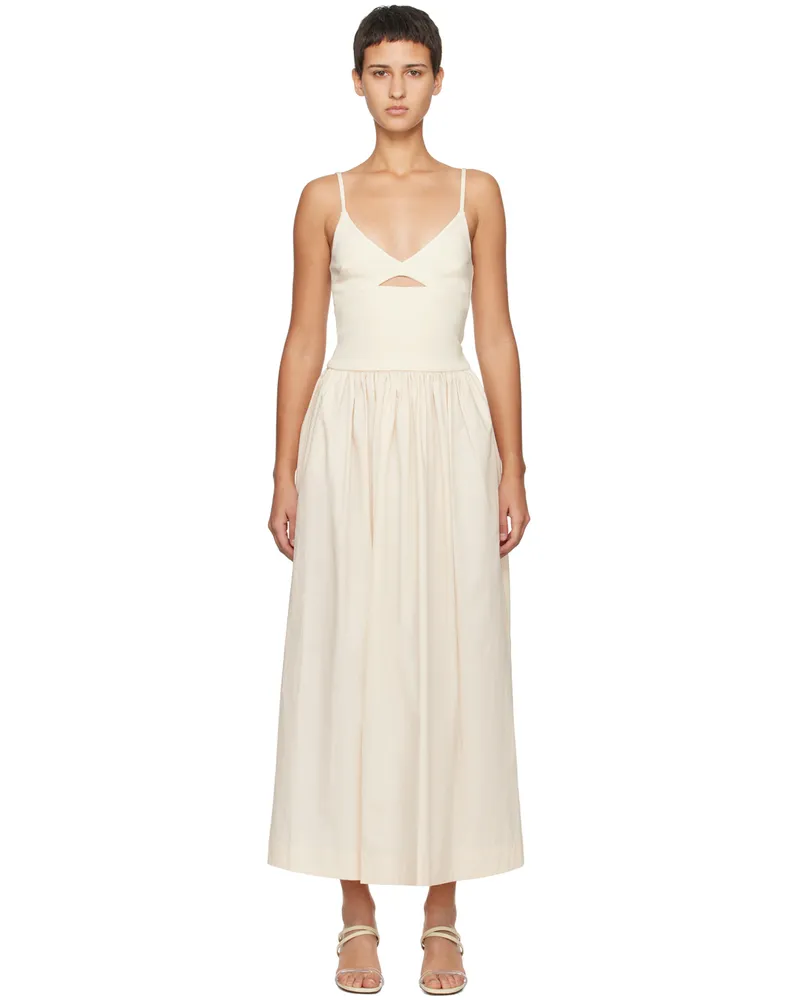 Esse Studios Off-White Tri Knit Maxi Dress Crema