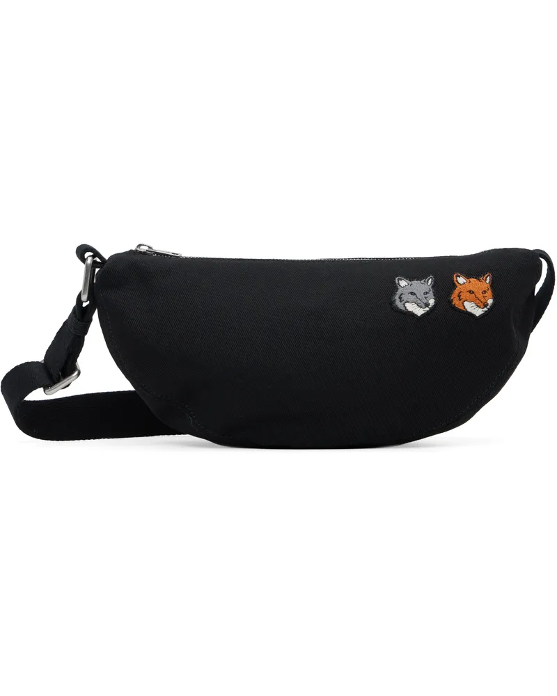 Kitsuné Black Double Fox Head Bag P190