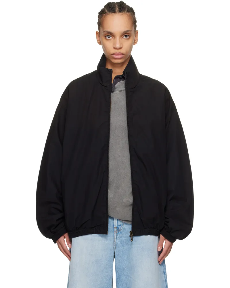 Acne Studios Black Logo Zipper Jacket 900