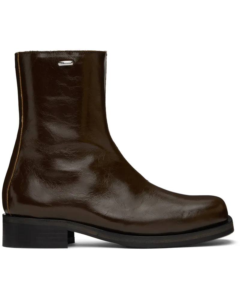 Our Legacy Brown Camion Boots Olive