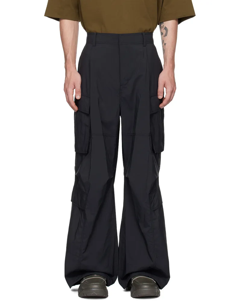 JUUN.J Black Tuck Cargo Pants 5