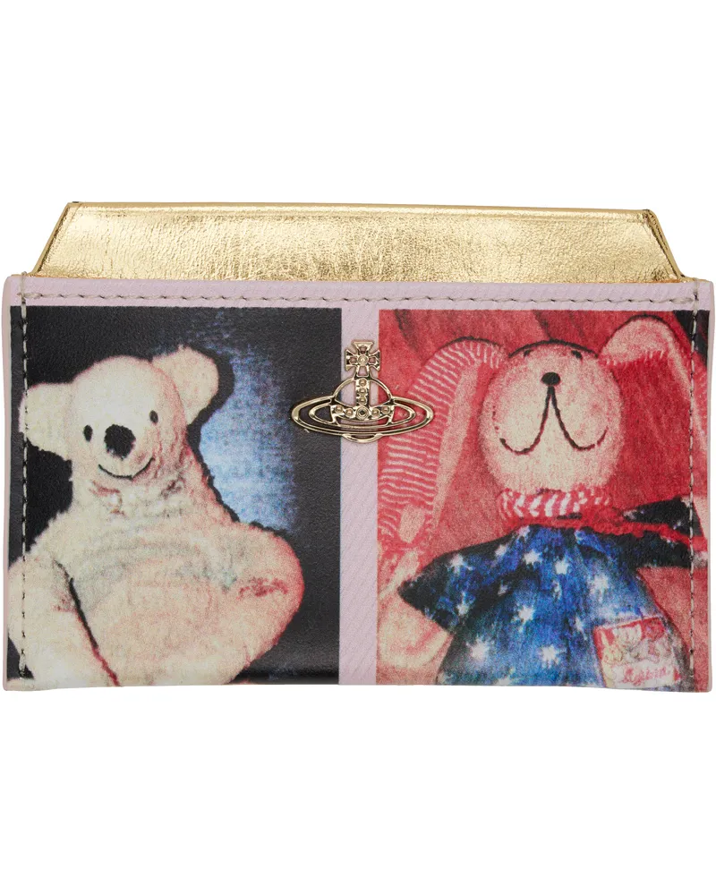 Vivienne Westwood Multicolor Leather Teddies Flat Card Holder Ss25-g302
