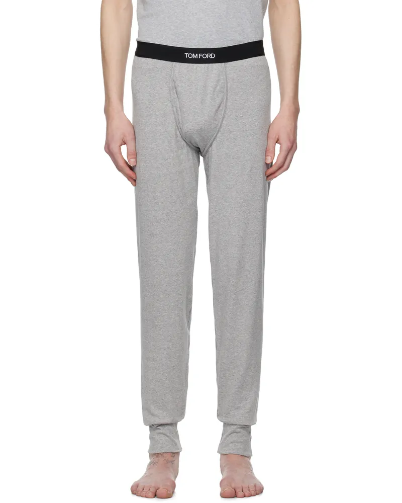 Tom Ford Gray Cotton Long Underwear Grey