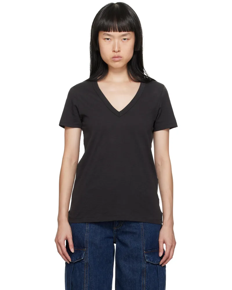 Rag & Bone Black 'The Slub' T-Shirt Blk