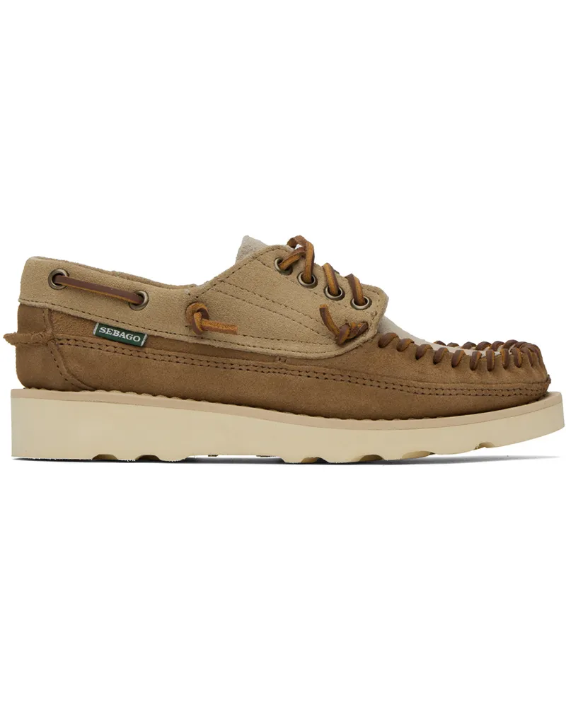 Sebago Beige & Brown Cayuga Loafers 959