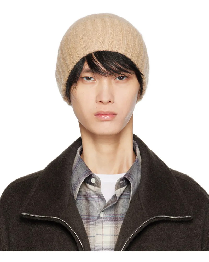 AURALEE Tan Brushed Beanie 24589333