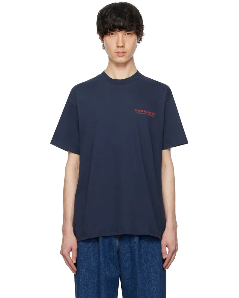 Carhartt WIP Navy Runaway T-shirt 2nyxx
