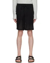 COMMAS Black Stripe Shorts Sheer