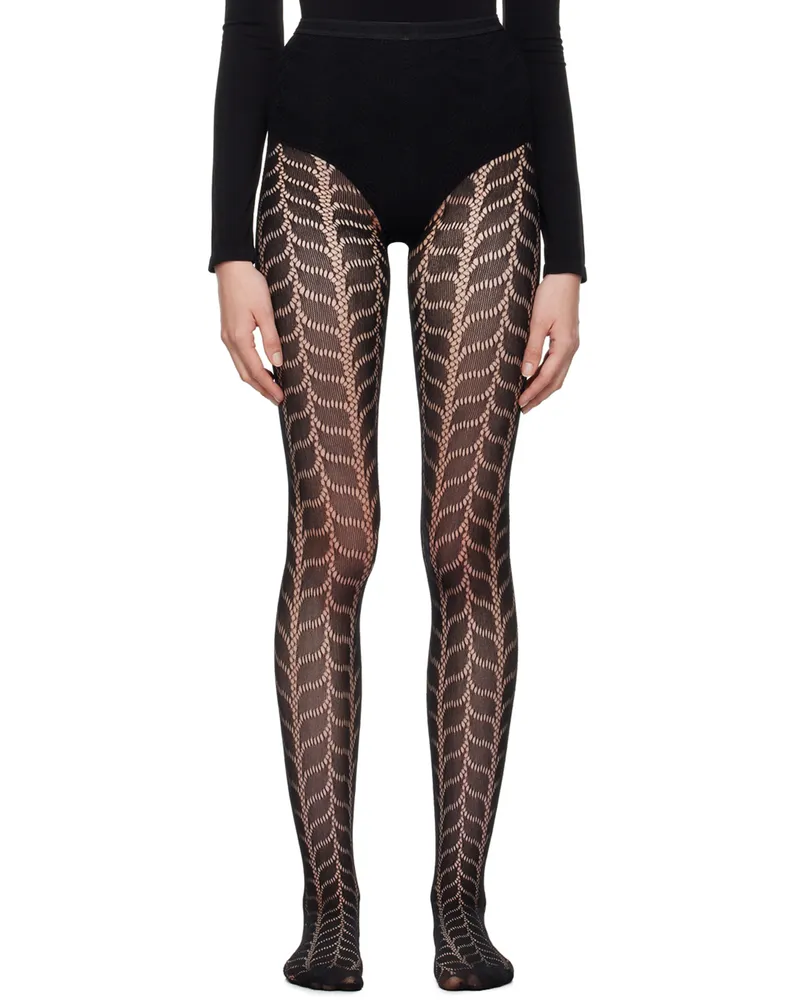 Swedish Stockings Black Meja Net Tights Black