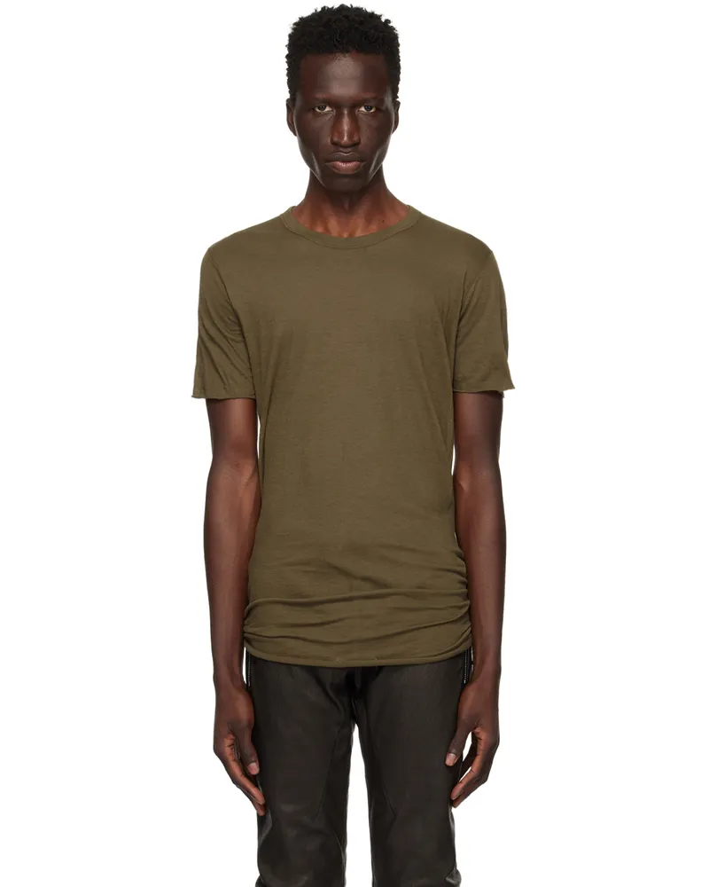 Rick Owens Khaki Porterville Basic T-Shirt Bean