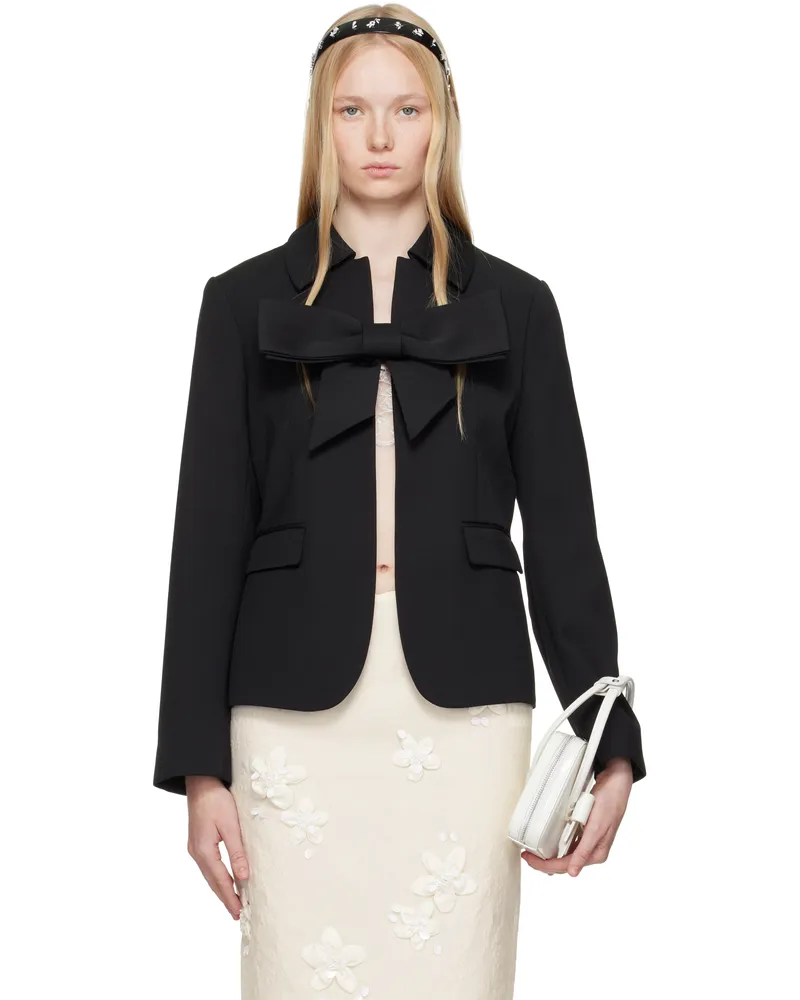 SHUSHU/TONG SSENSE Exclusive Black Bow Blazer Ut152ba100