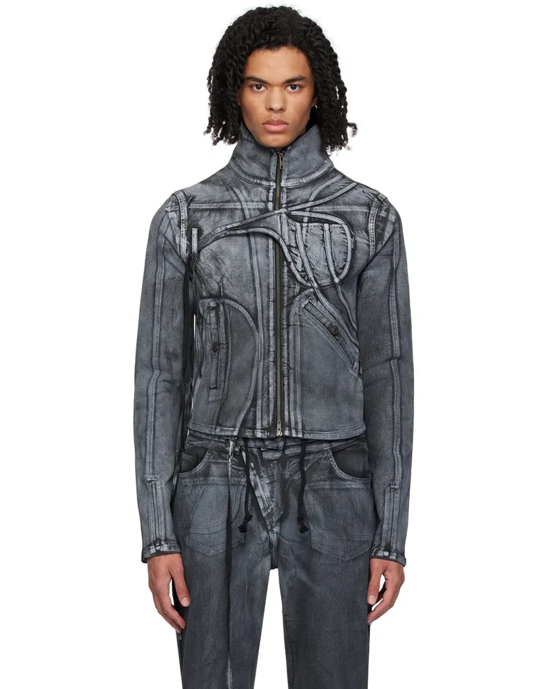 OTTOLINGER Black Fitted Denim Jacket Black