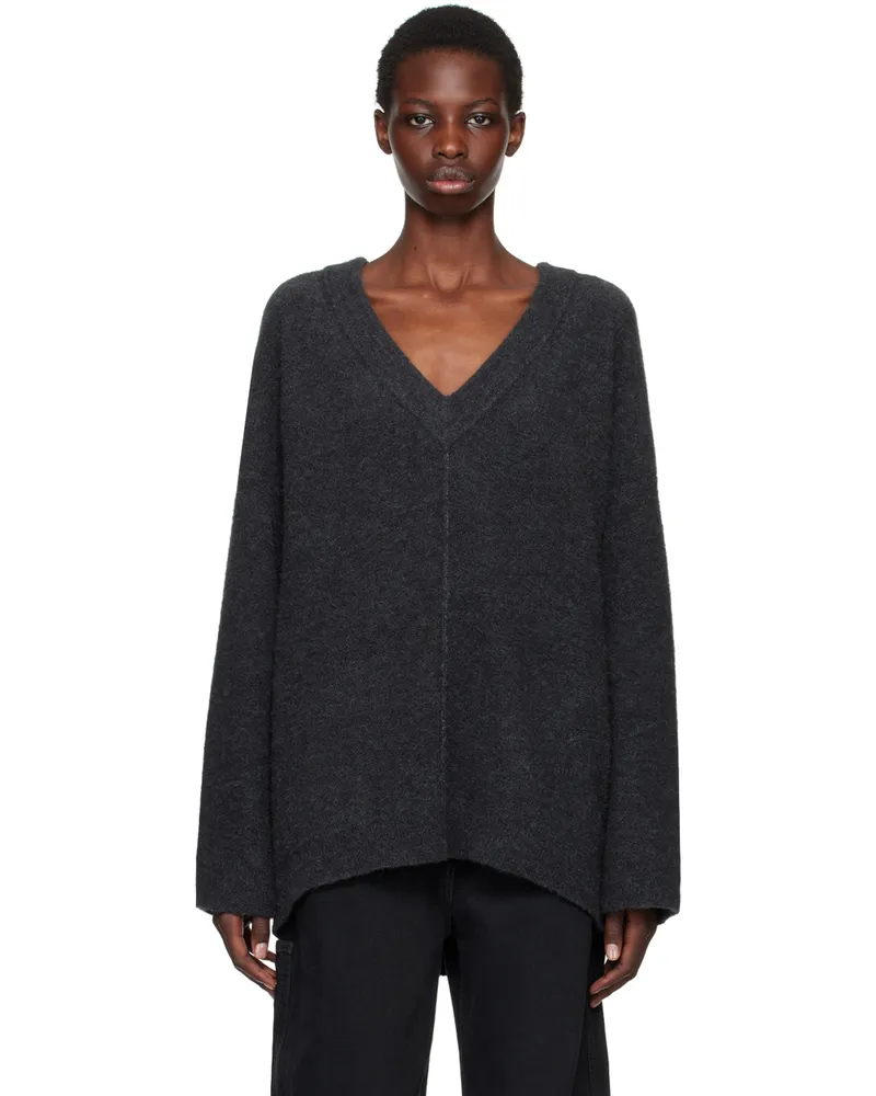 Lauren Manoogian Black V-Neck Sweater Iink