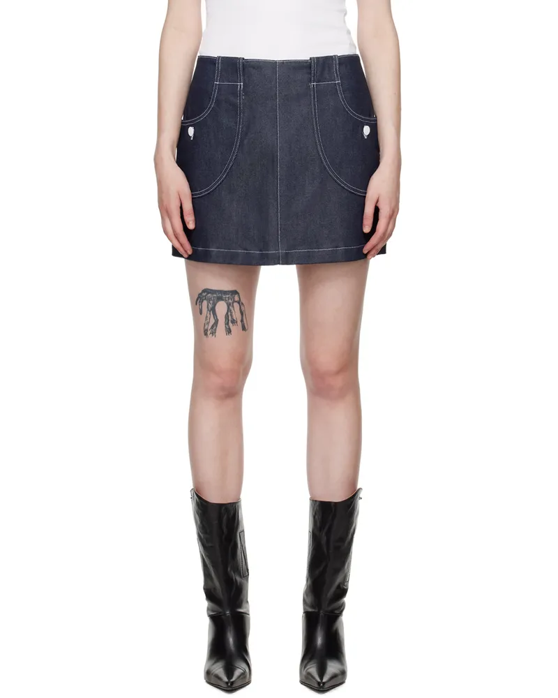 A.P.C. Indigo Katie Holmes Edition Samantha Denim Miniskirt Iai