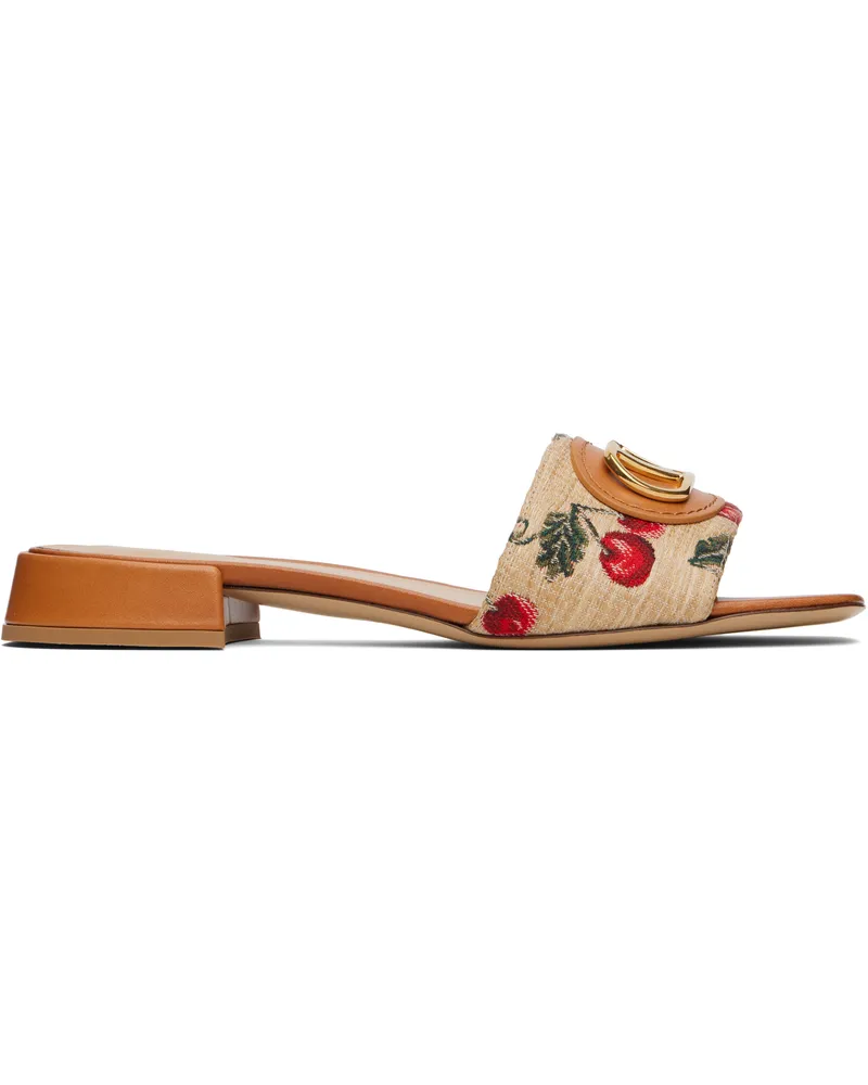 Valentino Garavani Off-White VLogo Signature Cherryfic Slide Sandals 32h