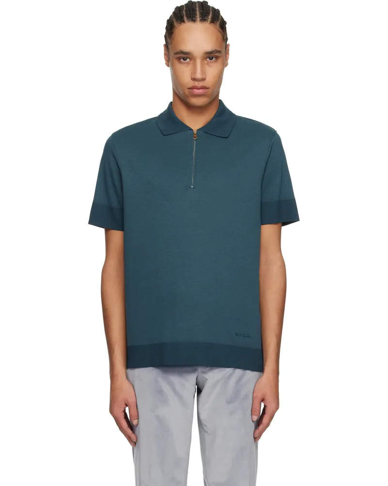 Paul Smith Blue Zip Polo 44