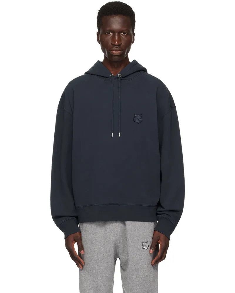 Kitsuné Navy Bold Fox Head Hoodie P492