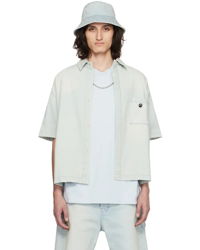 AMBUSH Blue Hardware Denim Shirt Light