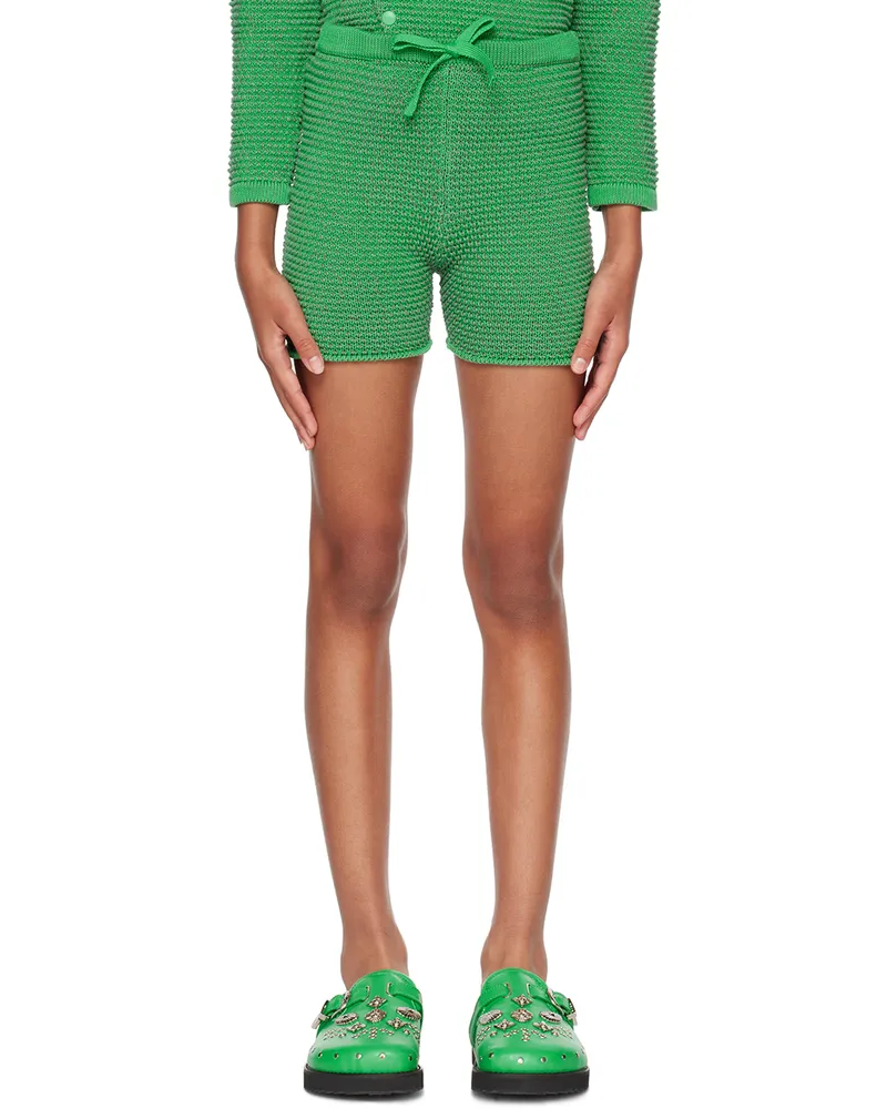 Eckhaus Latta SSENSE Exclusive Kids Green Field Shorts Green