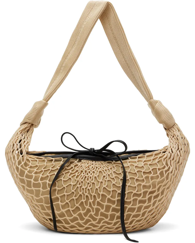 Christophe Lemaire Beige Fortune Croissant Filt Bag Bg204