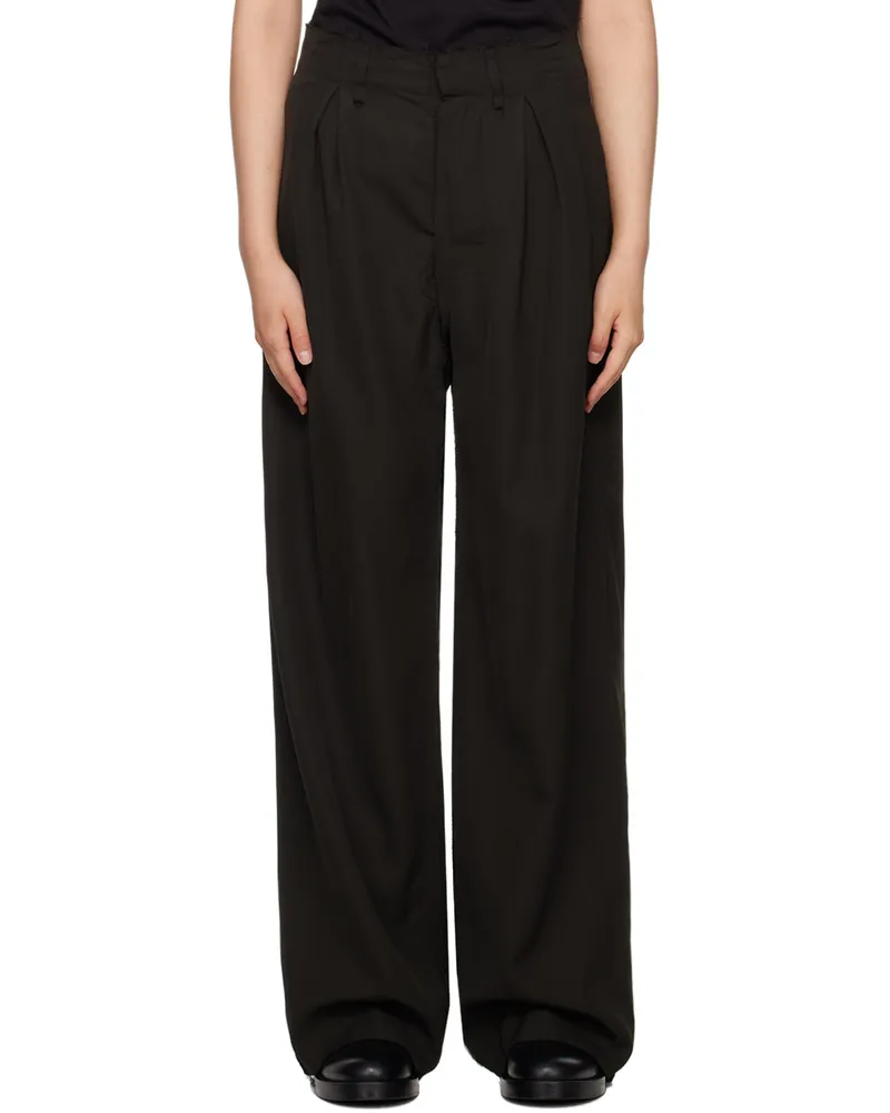 AIREI Black Pleated Trousers Vintage