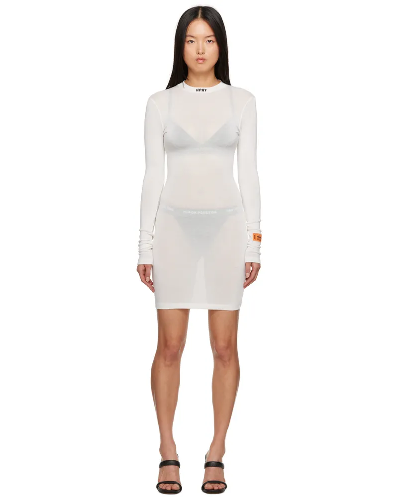Heron Preston Off-White 'HPNY' Minidress Ivory