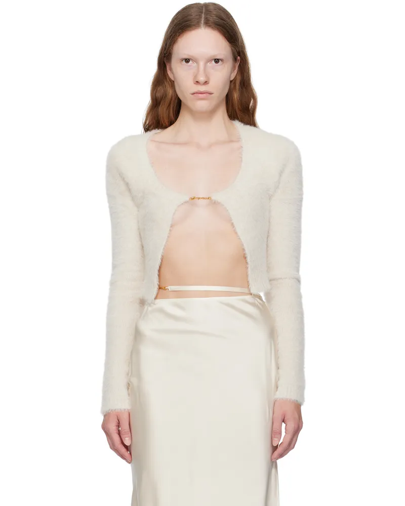 Jacquemus Off-White Le Papier 'La Maille Neve Manches Longues' Cardigan 110