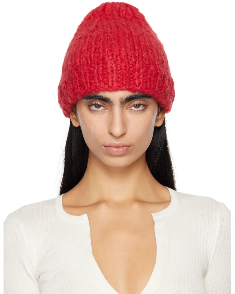 Gabriela Hearst Red Pacino Beanie Scr